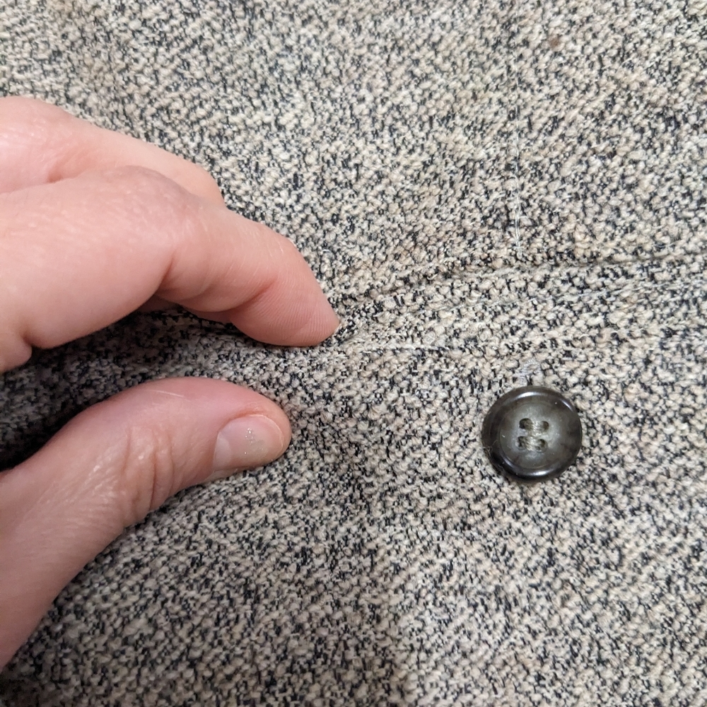 Vintage Mari Philippe Paris Beige Gray Virgin Wool Maxi Skirt - Picture 11 of 13